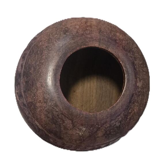 Vintage Charming Small Hand-Carved Wooden Bowl w/Elephants Decorative Dish - Picture 7 of 7